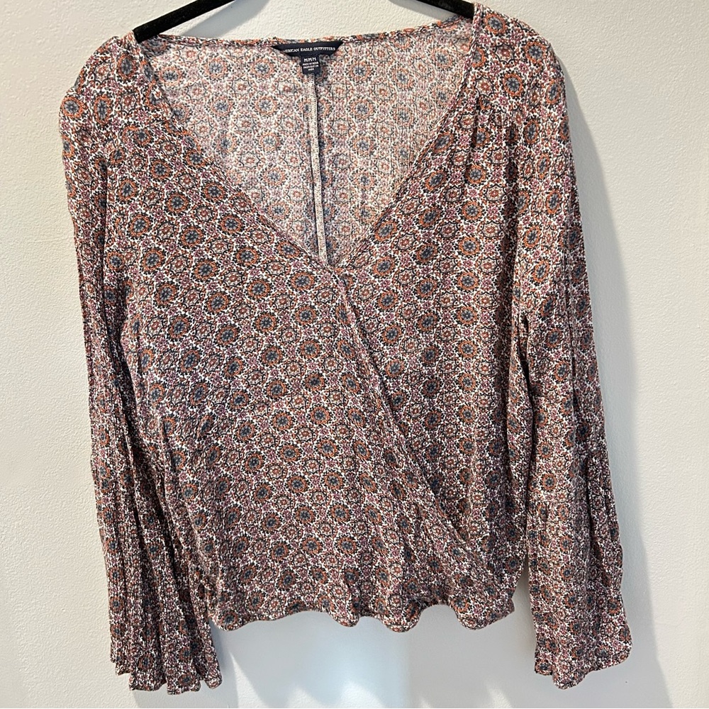 American Eagle Patterned Blouse